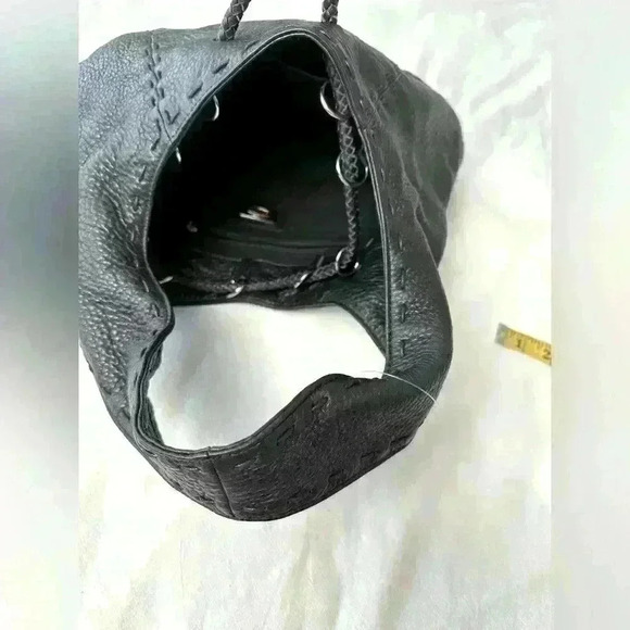 Talbots Black Pebbled Leather Hobo Shoulder Bag - Picture 7 of 10